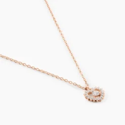 Collier Gino Argent Rose Oxyde De Zirconium
