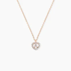 Collier Gino Argent Rose Oxyde De Zirconium