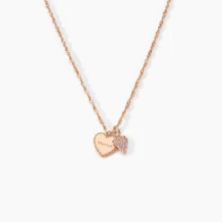 Collier Gloria Argent Rose Oxyde De Zirconium