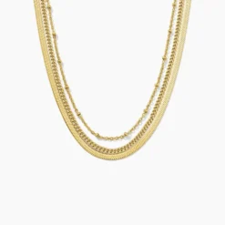 Collier Golden Liana Acier Jaune