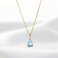 Collier Goutte Or Jaune Topaze