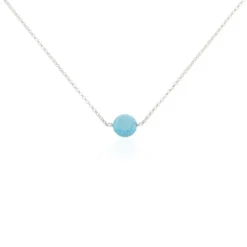 Collier Graziana Argent Blanc Turquoise
