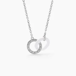 Collier Grizzel Argent Blanc Oxyde De Zirconium