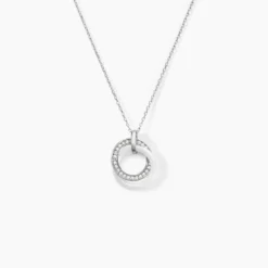 Collier Grizzel Argent Blanc Oxyde De Zirconium