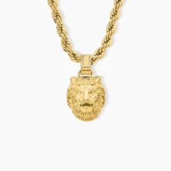 Collier Guess Lion King Acier Jaune