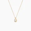 Collier Helin Or Jaune Perle De Culture Et Oxyde De Zirconium