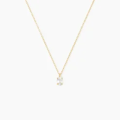 Collier Husam Or Jaune Oxyde De Zirconium