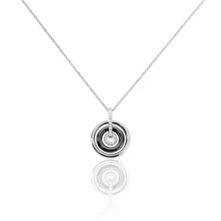 Collier Ina Argent Blanc Céramique Et Oxyde De Zirconium