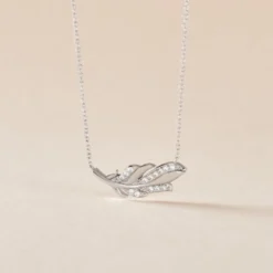 Collier Isae Argent Blanc Oxyde De Zirconium