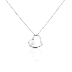 Collier Isalyne Argent Blanc Céramique