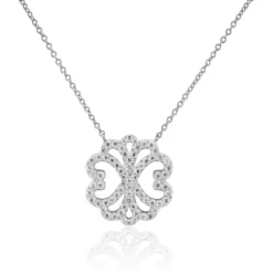Collier Isse Argent Blanc Oxyde De Zirconium