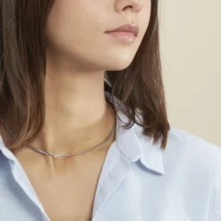 Collier Izel Maille Anglaise Or Blanc