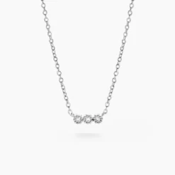 Collier Janys Argent Blanc Oxyde De Zirconium