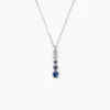 Collier Josephine Or Blanc Saphir Et Diamant