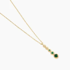 Collier Josephine Or Jaune Emeraude