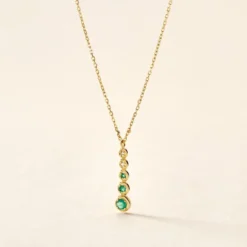 Collier Josephine Or Jaune Emeraude