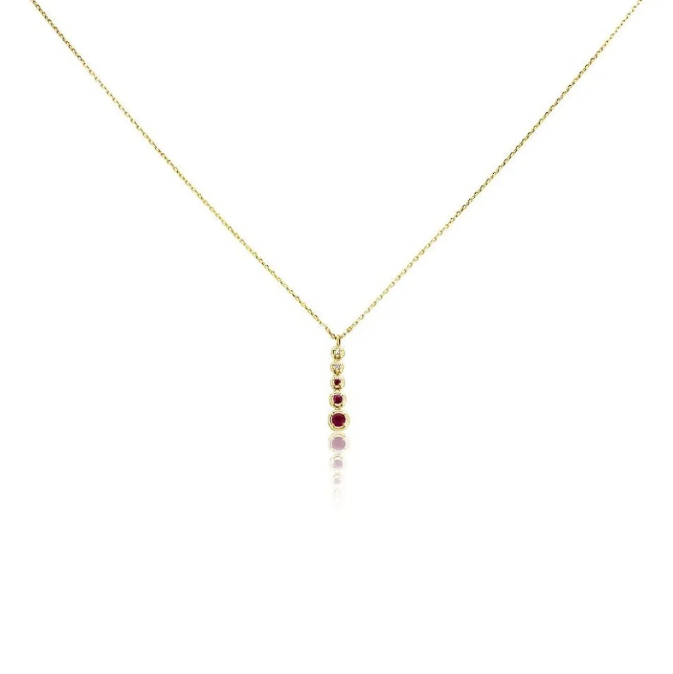 Collier Josephine Or Jaune Rubis