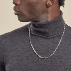 Collier Jourdan Homme Mikeno Acier Blanc