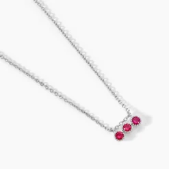 Collier Kasey Argent Blanc Oxyde De Zirconium