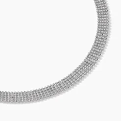 Collier Kelline Argent Blanc