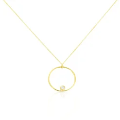 Collier Kimly Or Jaune Oxyde De Zirconium