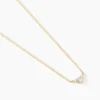 Collier Laurentius Or Jaune Diamant Synthétique