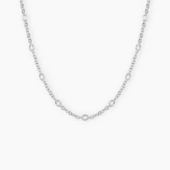 Collier Leodie Argent Blanc