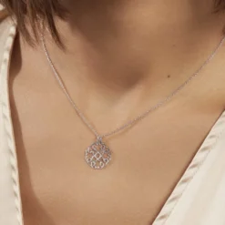 Collier Lev Argent Blanc