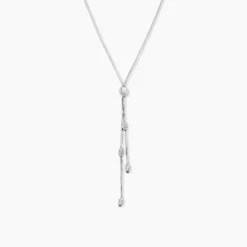Collier Linda Argent Blanc