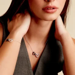 Collier Lineth Argent Blanc Céramique Oxyde De Zirconium