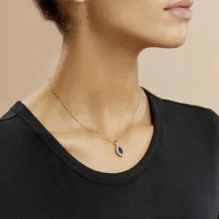 Collier Lisea Plaqué Or Jaune Verre Et Oxyde De Zirconium