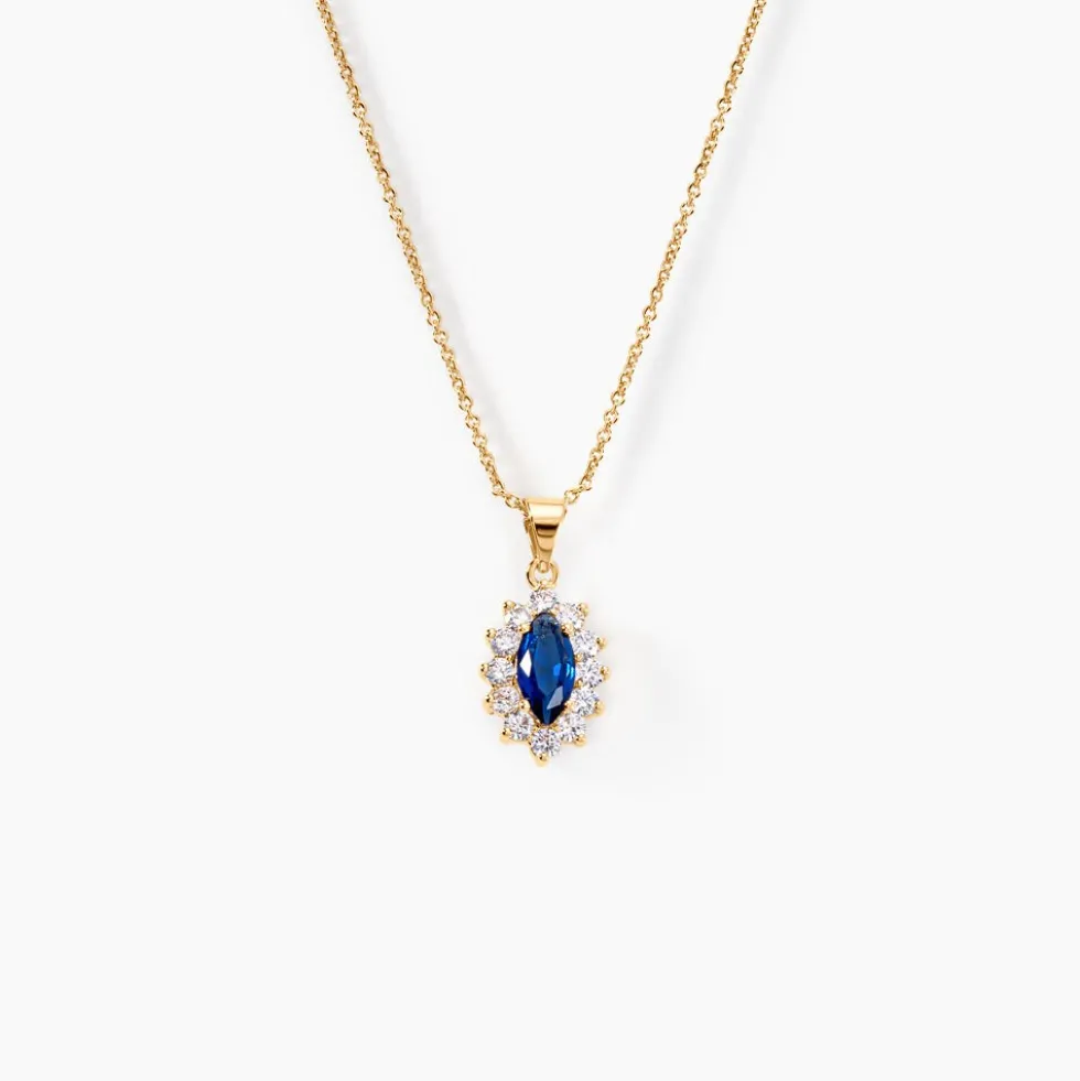 Collier Lisea Plaqué Or Jaune Verre Et Oxyde De Zirconium