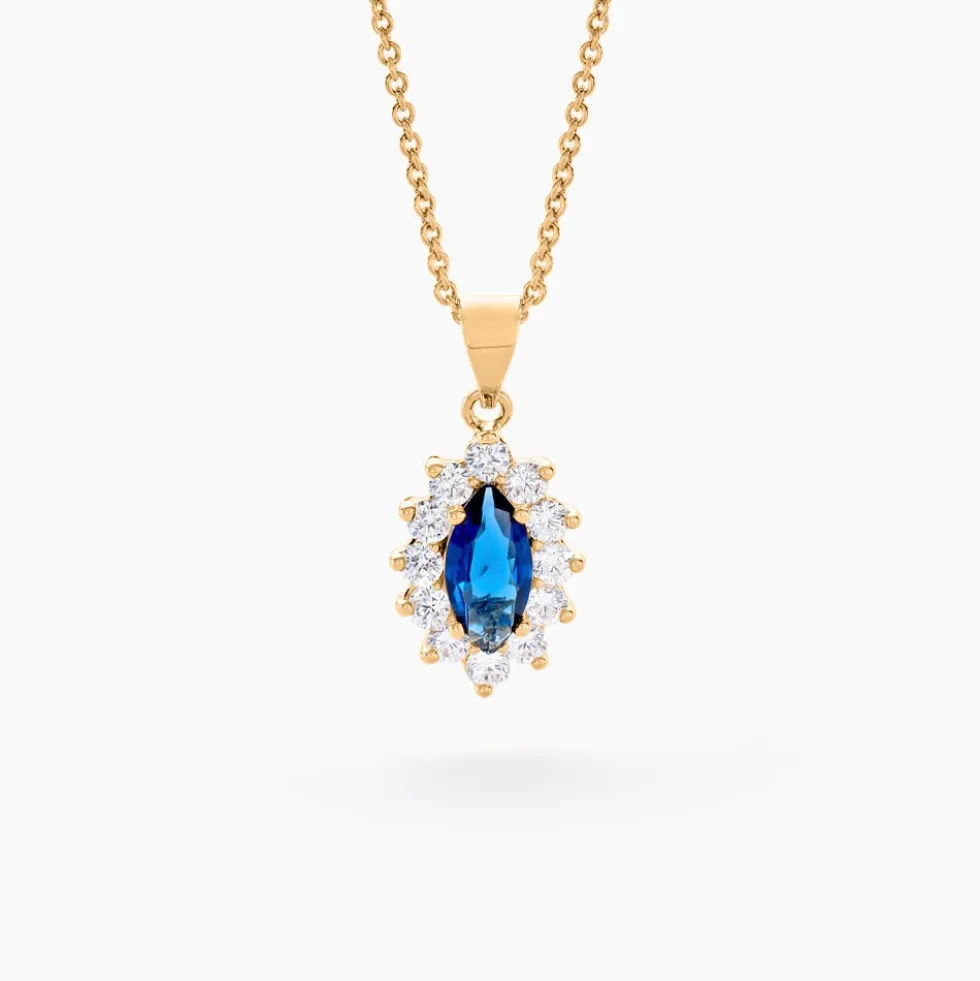 Collier Lisea Plaqué Or Jaune Verre Et Oxyde De Zirconium