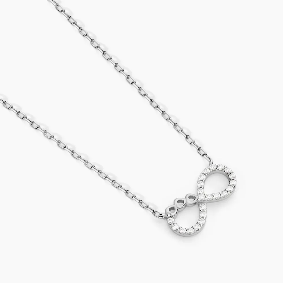 Collier Liviane Argent Blanc Oxyde De Zirconium