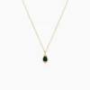 Collier Luminea Or Jaune Malachite Oxyde De Zirconium