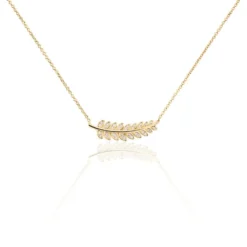 Collier Luz Plaqué Or Jaune Oxyde De Zirconium