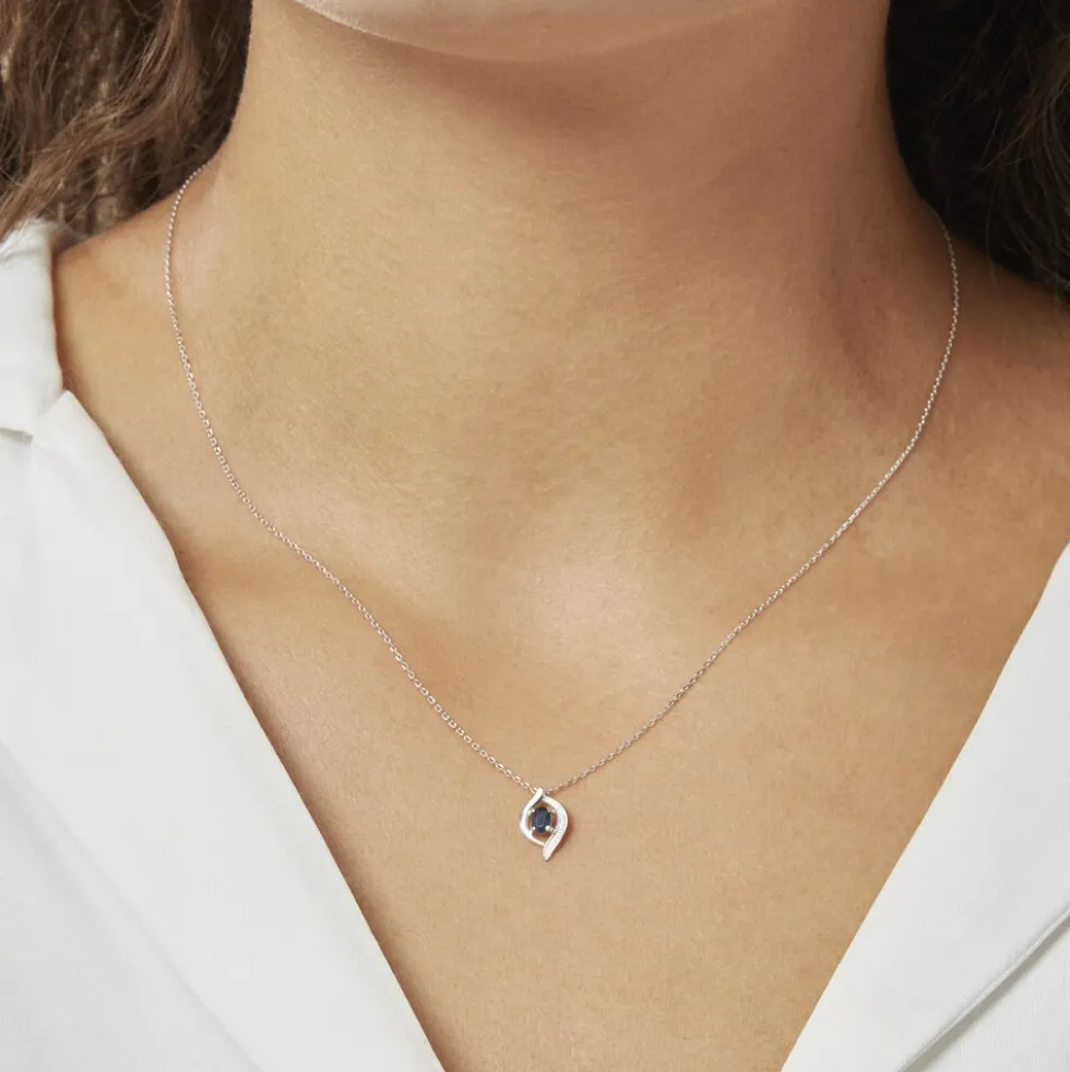Collier Lydia Or Blanc Saphir