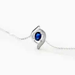 Collier Lydia Or Blanc Saphir