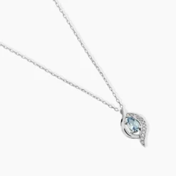 Collier Lydia Or Blanc Topaze Oxyde Oxyde