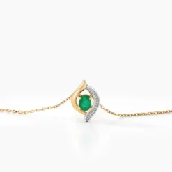 Collier Lydia Or Jaune Emeraude