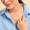 Collier Lylou Argent Blanc Oxyde De Zirconium