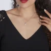 Collier Lynna Argent Blanc Oxyde De Zirconium