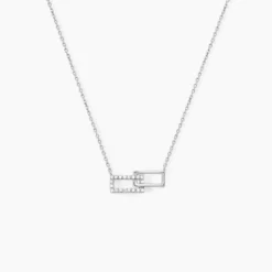 Collier Lysis Argent Blanc Oxyde De Zirconium