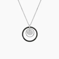 Collier Maia Argent Blanc Céramique Et Oxyde De Zirconium