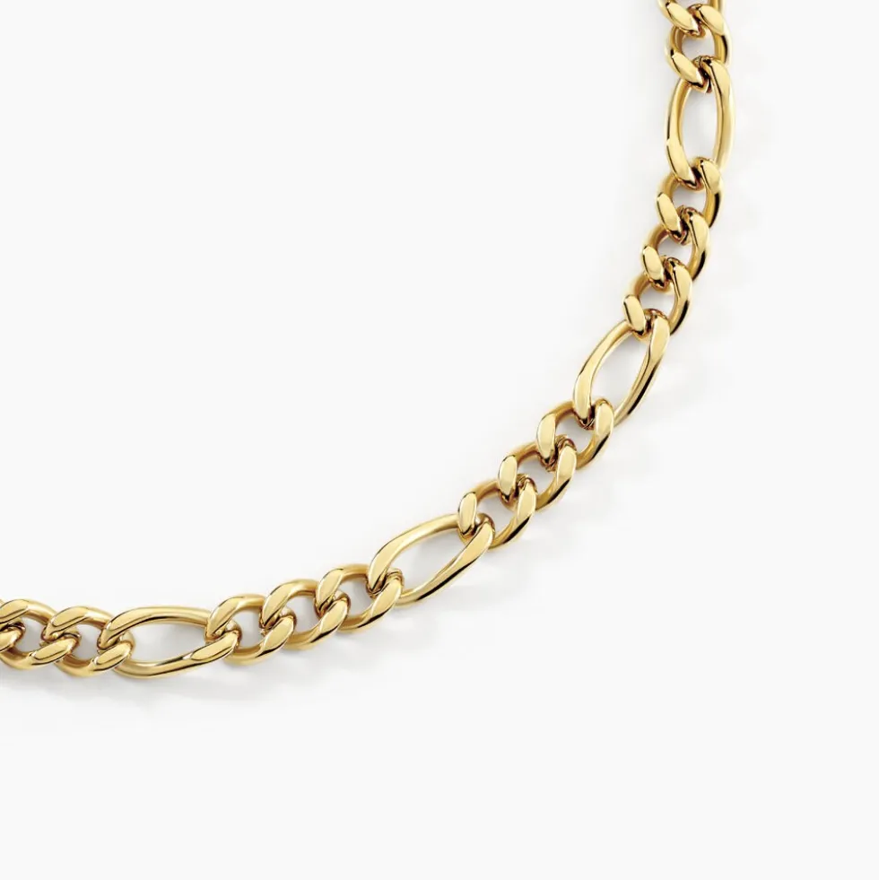 Collier Maille Acier Doré Virgil