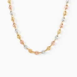 Collier Maille Dami Maille Grain De Cafe Or Tricolore