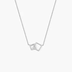 Collier Manoela Argent Blanc Oxyde De Zirconium