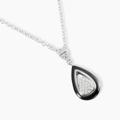 Collier Marina Cera Argent Blanc Céramique Et Oxyde De Zirconium