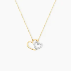 Collier Marineta Or Jaune Oxyde De Zirconium