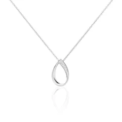 Collier Maritie Argent Blanc Oxyde De Zirconium